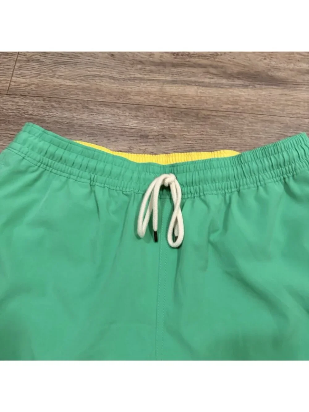 Polo Ralph Lauren Men's SZ L Green Solid Traveler Polo Bear 5.5